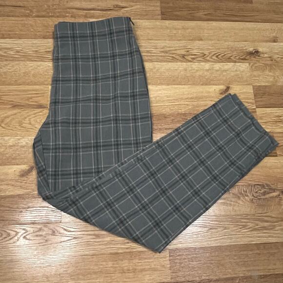 Nine West Plaid High Rise Skinny Ankle Pants Size 8 preppy academia office siren - Picture 4 of 11